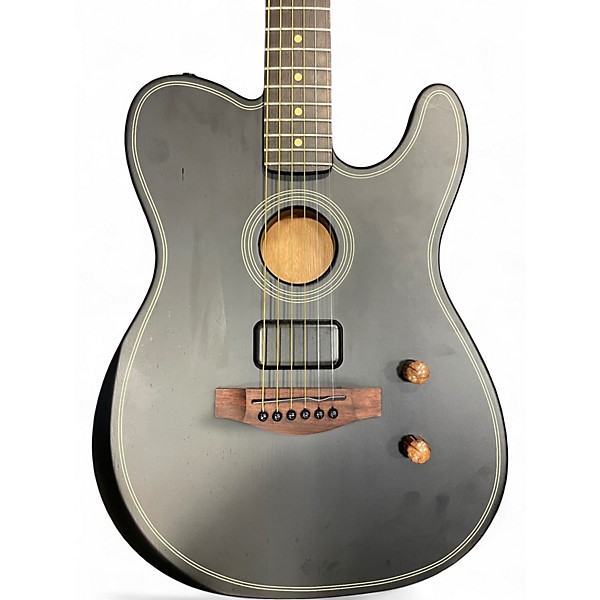 Used Fender ACOUSTASONIC STANDARD TELECASTER Black Solid Body Electric Guitar