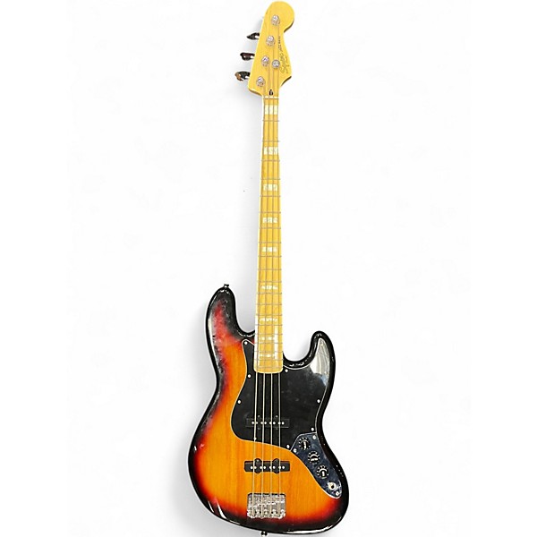 Used Squier Vintage Modified Jazz Bass 77 2 Color Sunburst Electric Bass Guitar
