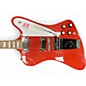 Used 2024 Epiphone 1963 Firebird V Maestro Vibrola Ember Red Solid Body Electric Guitar