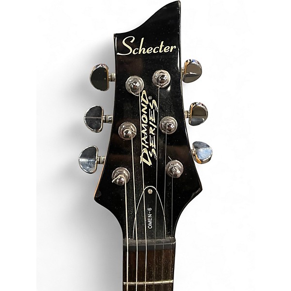 Used Schecter Guitar Research Omen 6 Violet Blue Solid Body Electric Guitar