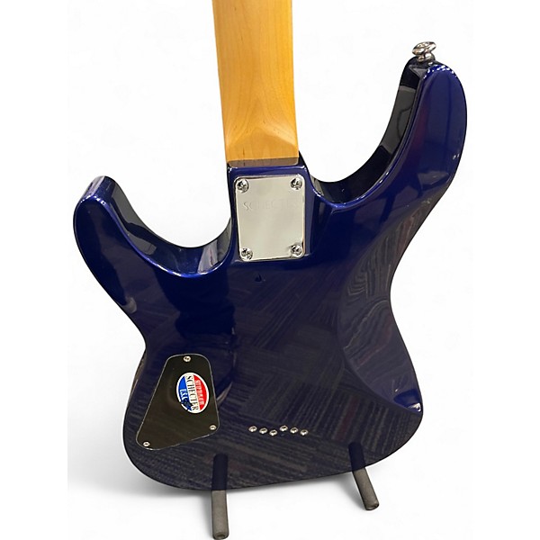 Used Schecter Guitar Research Omen 6 Violet Blue Solid Body Electric Guitar