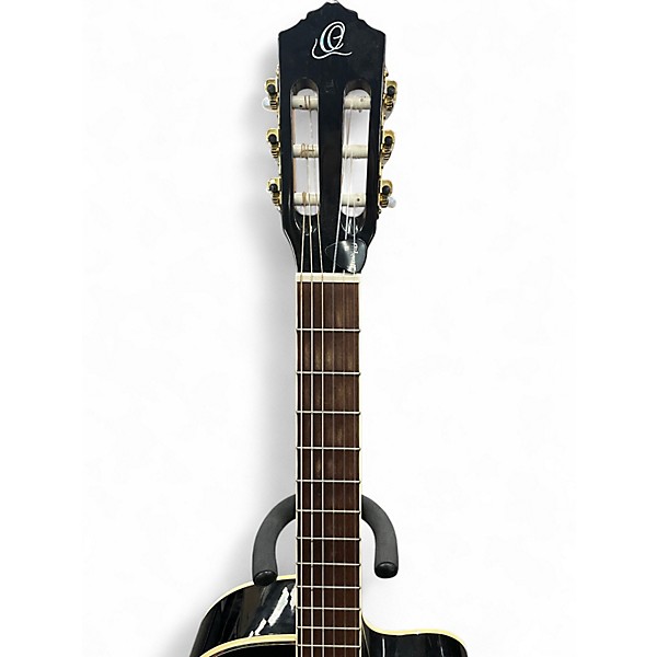 Used Ortega RCE145BK Black Classical Acoustic Electric Guitar