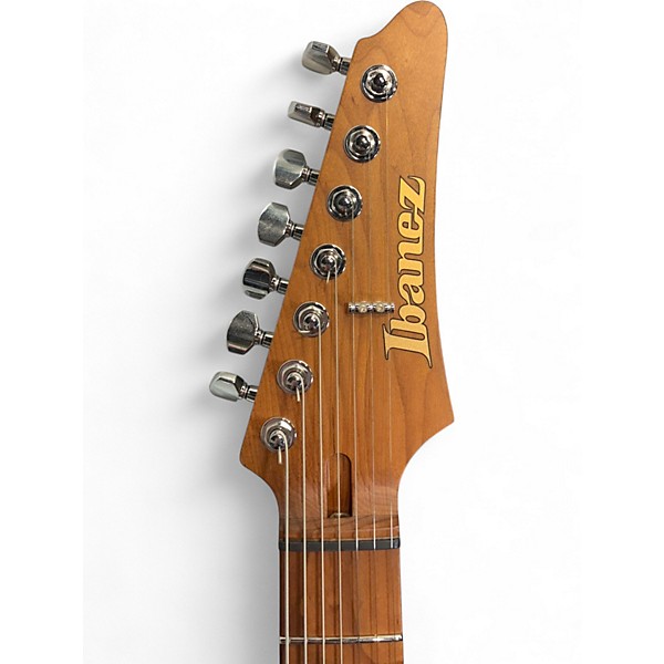 Used Ibanez AZ24047 7-STRING BLACK/BLACK Solid Body Electric Guitar