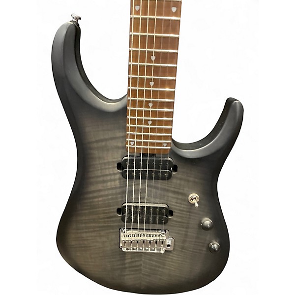 Used Sterling by Music Man John Petrucci JP157 7 String Trans Black Solid Body Electric Guitar