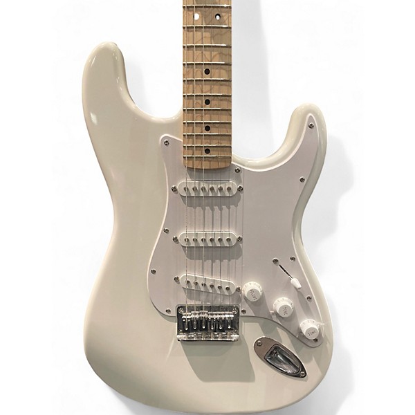 Used Squier SONIC STRAT White Solid Body Electric Guitar