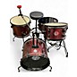 Used Ludwig 4 Piece Questlove pocket kit Red Wine Sparkle Drum Kit thumbnail