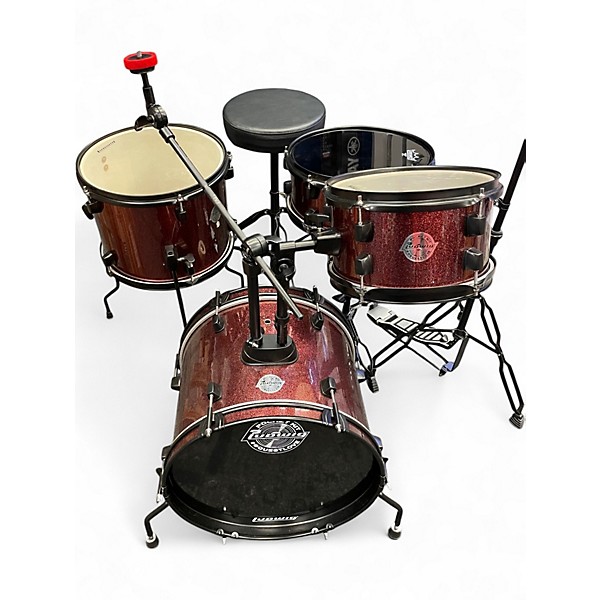 Used Ludwig 4 Piece Questlove pocket kit Red Wine Sparkle Drum Kit