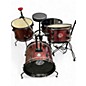 Used Ludwig 4 Piece Questlove pocket kit Red Wine Sparkle Drum Kit