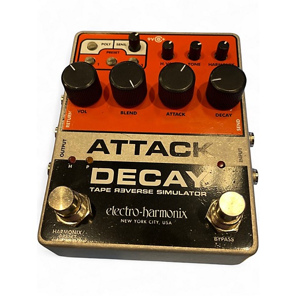 Used Electro-Harmonix Attack Decay Tape Reverse Simulator Effect Pedal