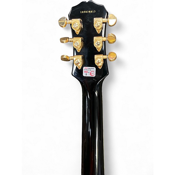 Used Epiphone Les Paul Custom Black and Gold Solid Body Electric Guitar