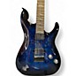 Used Schecter Guitar Research Omen Elite  See Through Blue Burst Solid Body Electric Guitar