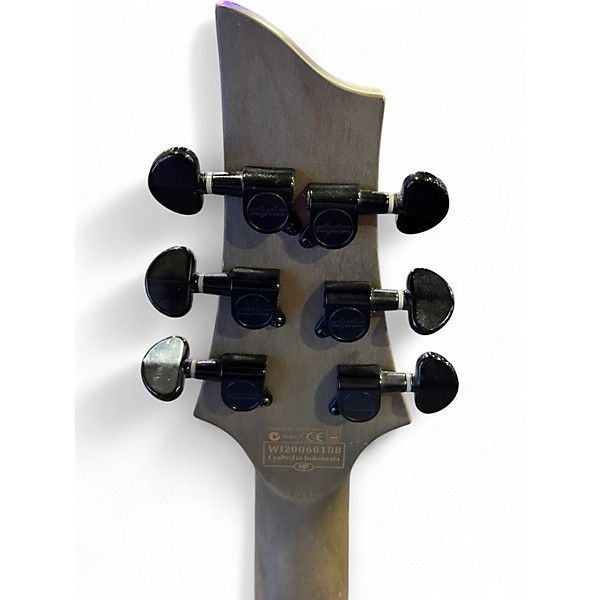 Used Schecter Guitar Research Omen Elite  See Through Blue Burst Solid Body Electric Guitar