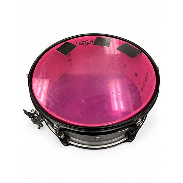 Used Gammon Percussion 14X5.5 Snare Drum Black and Silver Drum