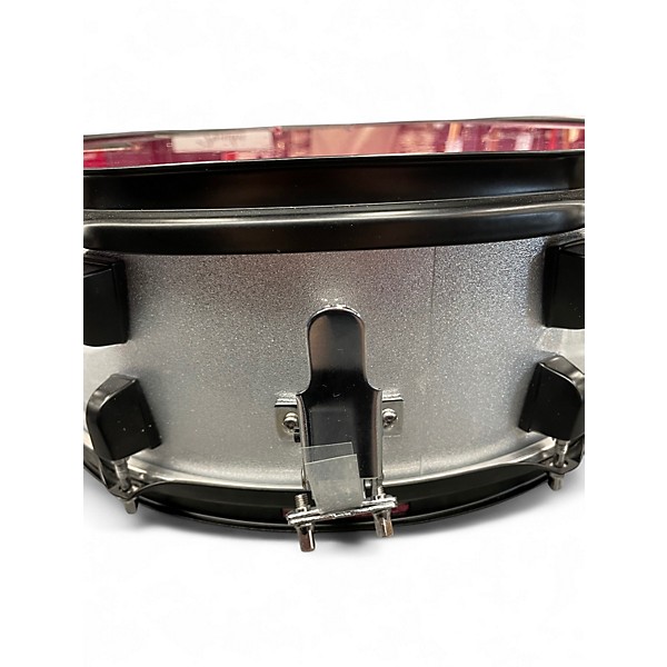 Used Gammon Percussion 14X5.5 Snare Drum Black and Silver Drum