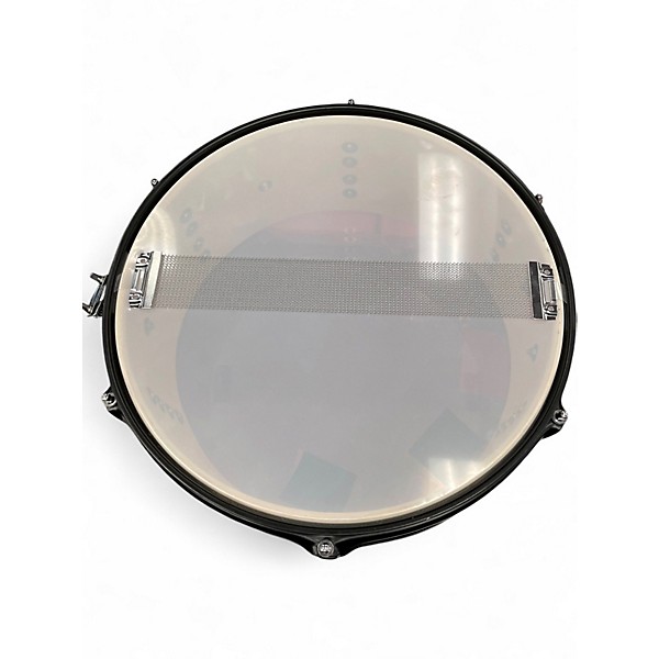 Used Gammon Percussion 14X5.5 Snare Drum Black and Silver Drum