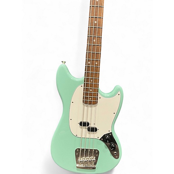Used Squier Classic Vibe 60s Mustang Bass Surf Green Electric Bass Guitar