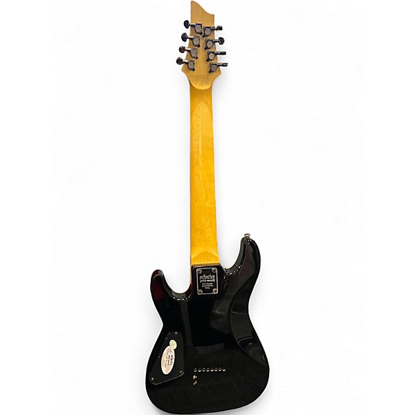 Used Schecter DIAMOND SERIES OMEN 8 BLACK Solid Body Electric Guitar