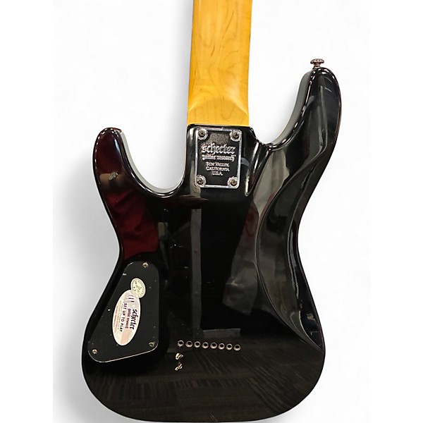 Used Schecter DIAMOND SERIES OMEN 8 BLACK Solid Body Electric Guitar