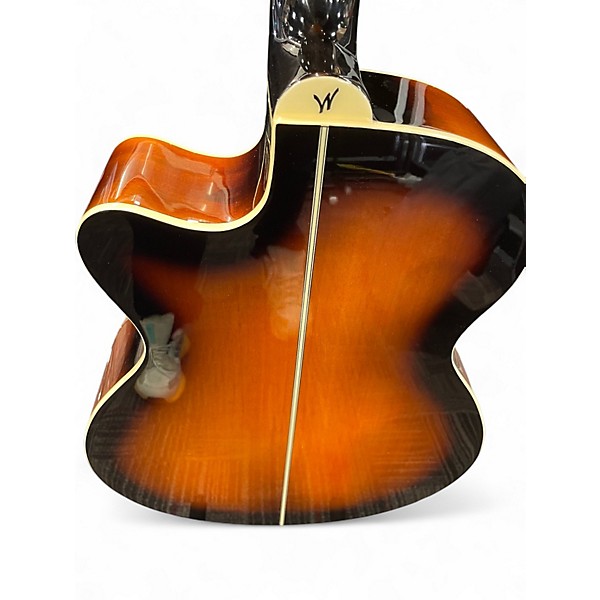 Used Washburn EA15 2 Color Sunburst Acoustic Electric Guitar