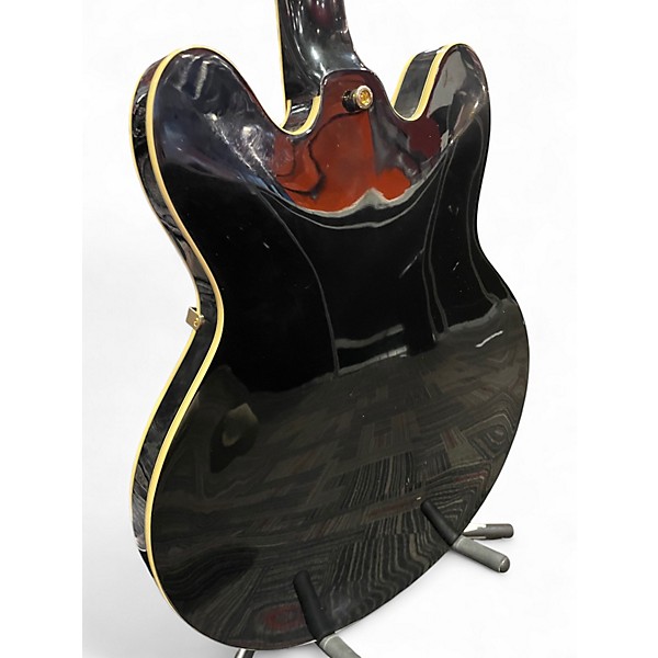 Used Epiphone Sheraton II Black and Gold Hollow Body Electric Guitar