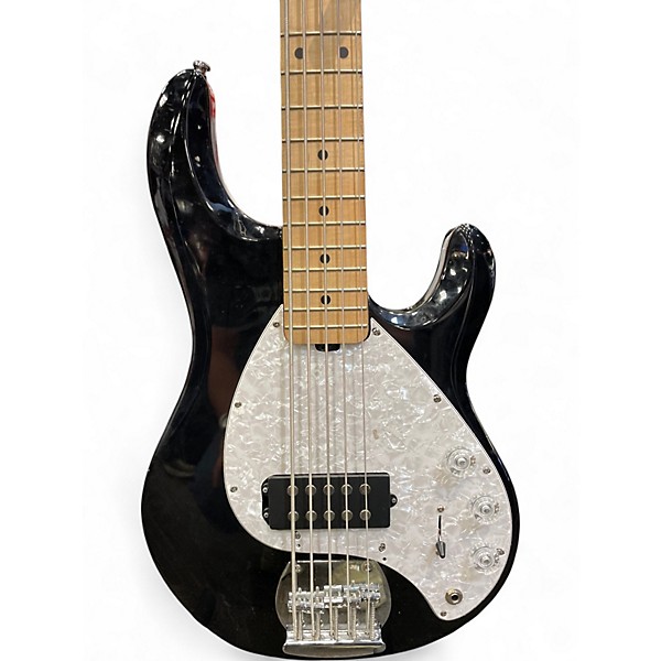 Used Sterling by Music Man stingray 5 sub series black and white Electric Bass Guitar