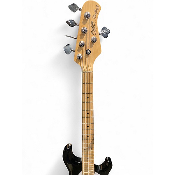 Used Sterling by Music Man stingray 5 sub series black and white Electric Bass Guitar
