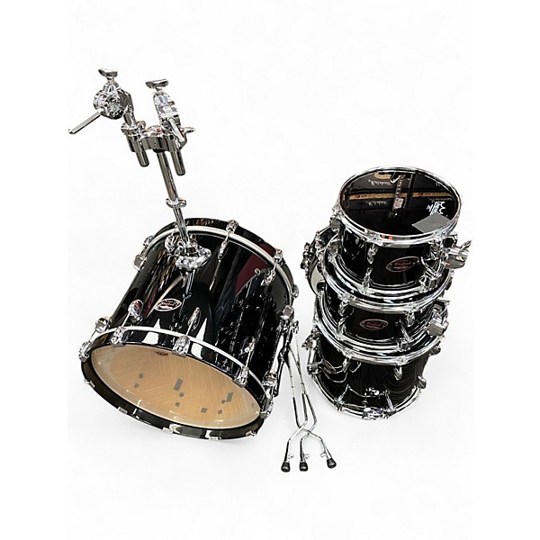 Used Sakae 5 Piece EVOLVED MAPLE 5 PIECE Black Drum Kit