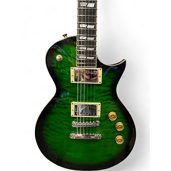 Used ESP ESP USA ECLIPSE 02/14/22 BIRTHDAY DARK GREEN SUNBURST Solid Body Electric Guitar