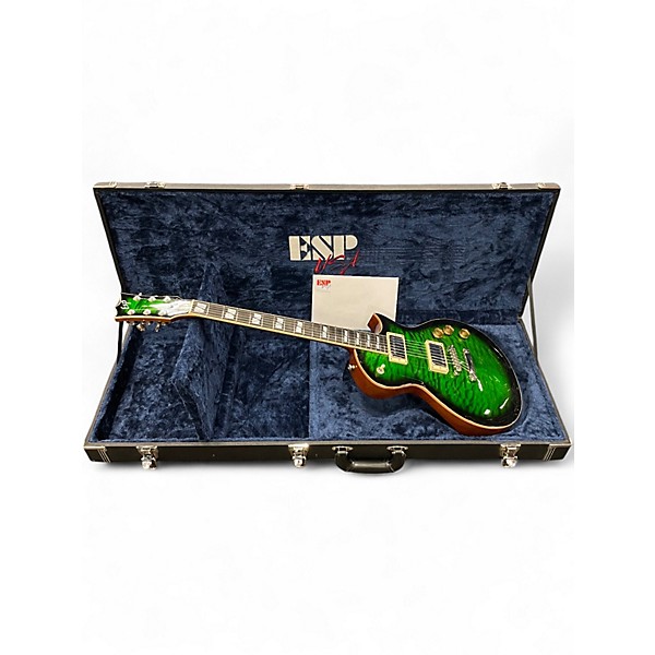 Used ESP ESP USA ECLIPSE 02/14/22 BIRTHDAY DARK GREEN SUNBURST Solid Body Electric Guitar