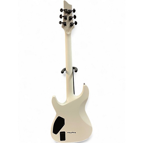 Used Schecter Guitar Research Hellraiser C1 White Solid Body Electric Guitar