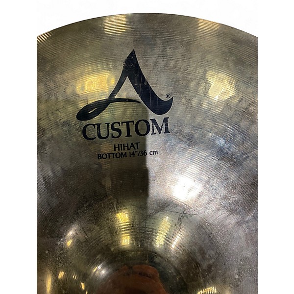 Used Zildjian 14in A Custom Hi Hat Pair Cymbal