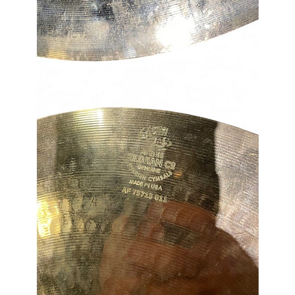 Used Zildjian 14in A Custom Hi Hat Pair Cymbal