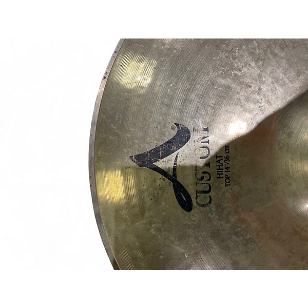 Used Zildjian 14in A Custom Hi Hat Pair Cymbal