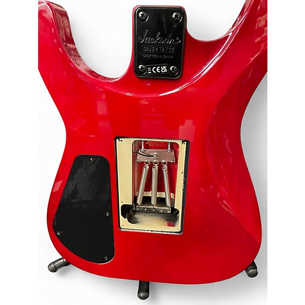 Used Jackson JS34Q Dinky Trans Red Solid Body Electric Guitar