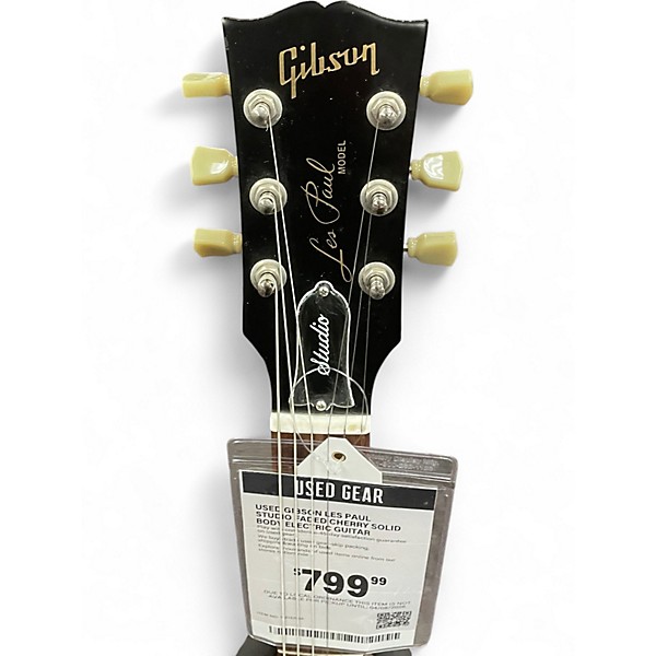 Used Gibson Les Paul Studio Faded Cherry Solid Body Electric Guitar