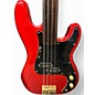 Used Harmony Discovery D68MR Fretless Metallic Red Electric Bass Guitar