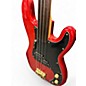 Used Harmony Discovery D68MR Fretless Metallic Red Electric Bass Guitar