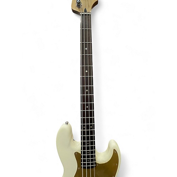 Used Fender Deluxe Active Jazz Bass Cream Electric Bass Guitar