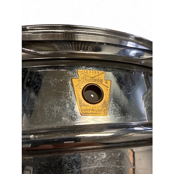 Vintage 1966 Ludwig 14in Superphonic Metallic Silver Drum