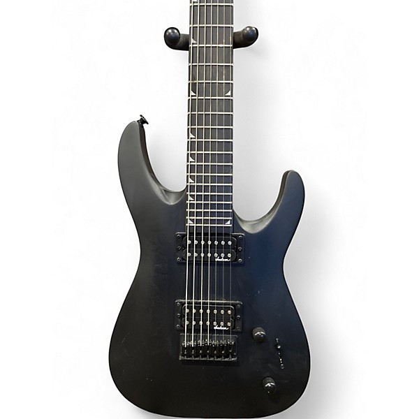 Used Jackson JS22-7 Dinky 7 String Satin Black Solid Body Electric Guitar
