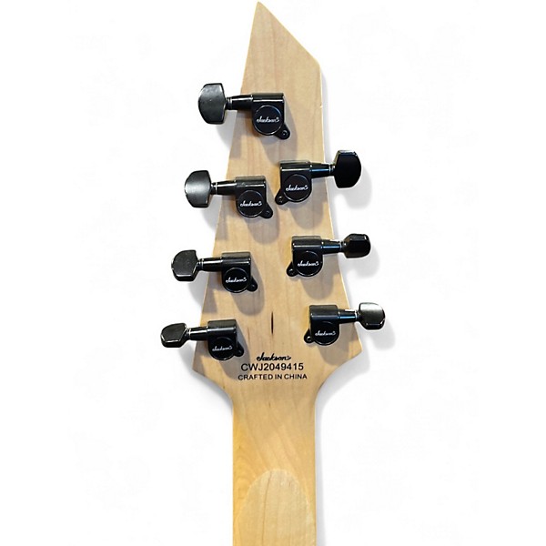 Used Jackson JS22-7 Dinky 7 String Satin Black Solid Body Electric Guitar