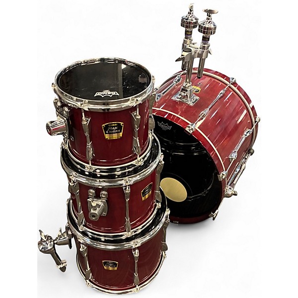 Used Yamaha 4 Piece STAGE CUSTOM ADVANTAGE Wine Red Drum Kit