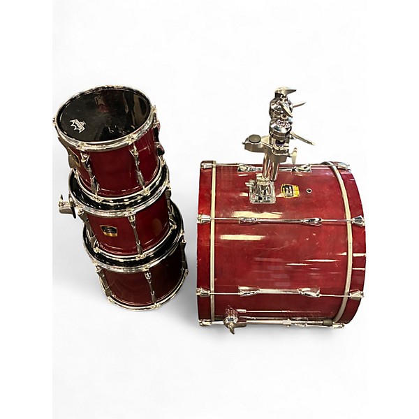 Used Yamaha 4 Piece STAGE CUSTOM ADVANTAGE Wine Red Drum Kit