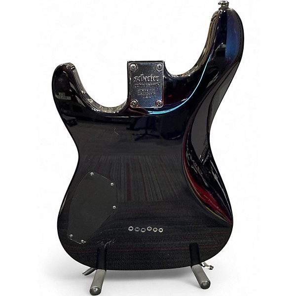 Used Schecter Guitar Research Omen Extreme 6 Ocean Blue Burst Solid Body Electric Guitar