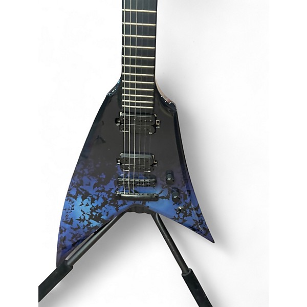 Used Washburn VINDICATOR Blue to Black Fade Solid Body Electric Guitar