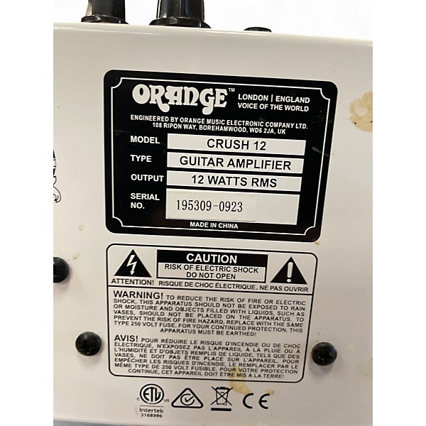 Used Orange Amplifiers Crush 12 Guitar Combo Amp