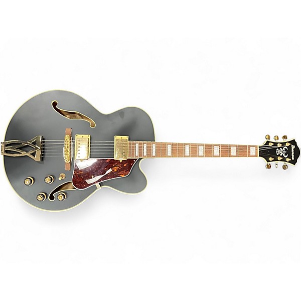 Used Ibanez AF75GBKF Flat Black Hollow Body Electric Guitar