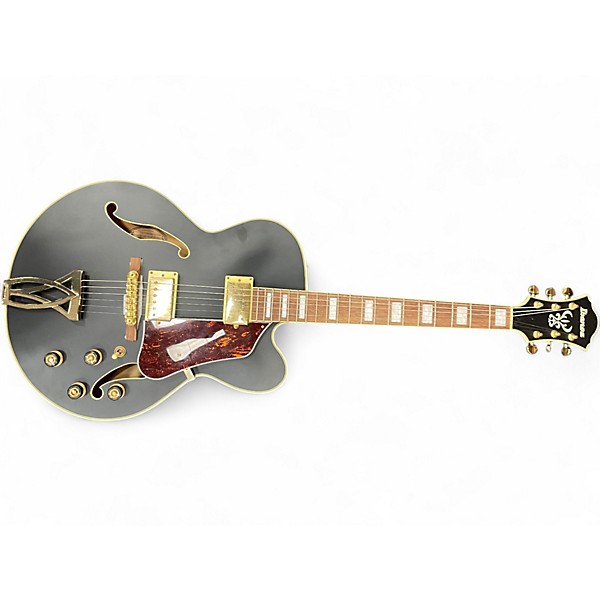 Used Ibanez AF75GBKF Flat Black Hollow Body Electric Guitar