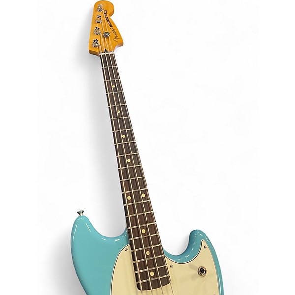 Used Fender Mustang Bass Aquatone Blue Electric Bass Guitar