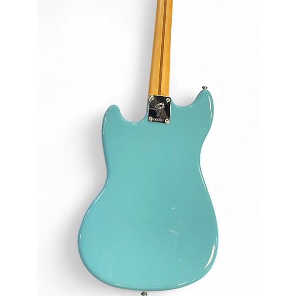 Used Fender Mustang Bass Aquatone Blue Electric Bass Guitar